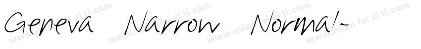 Geneva Narrow Normal字体转换